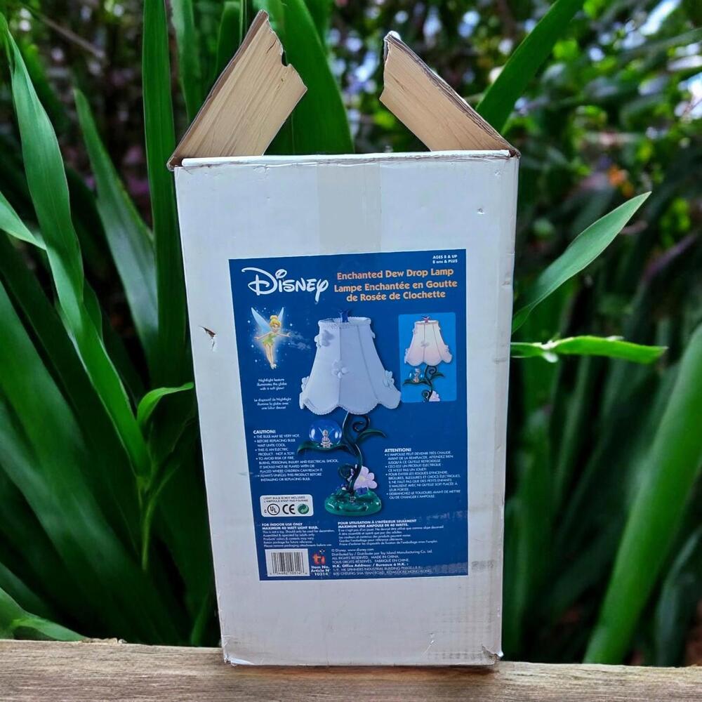 VTG Disney Enchanted Dew Drop Tinkerbell Sculptural Lamp Old Stock #`10314